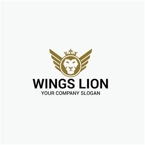 Premium Vector | Wings lion logo