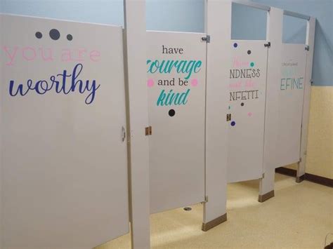 Stencil Inspirational Bathroom Stall Doors Set of 5 - Etsy | Bathroom ...