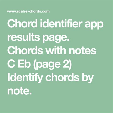 Chord identifier app results page. Chords with notes C Eb (page 2 ...