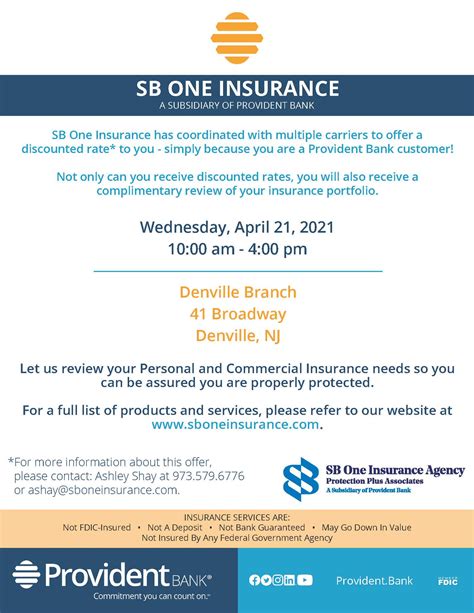 Provident Bank on Twitter: "Join us at our Denville branch on April 21, 2021!…