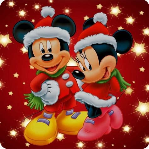 MICKEY MOUSE AND MINNIE MOUSE (CHRISTMAS) WOODEN COASTER