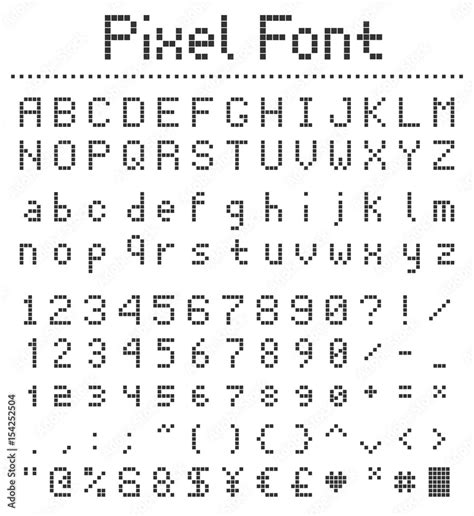 square pixel font, videogame alphabet in retro style Stock Vector | Adobe Stock