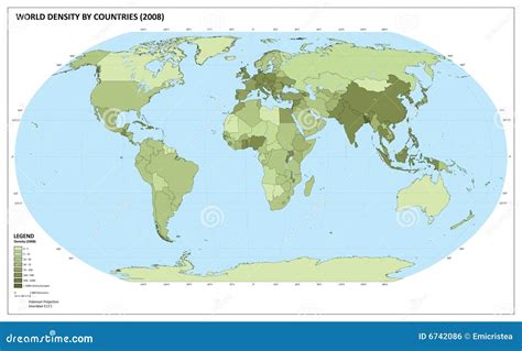 World Population Density Map Royalty Free Stock Image - Image: 6742086