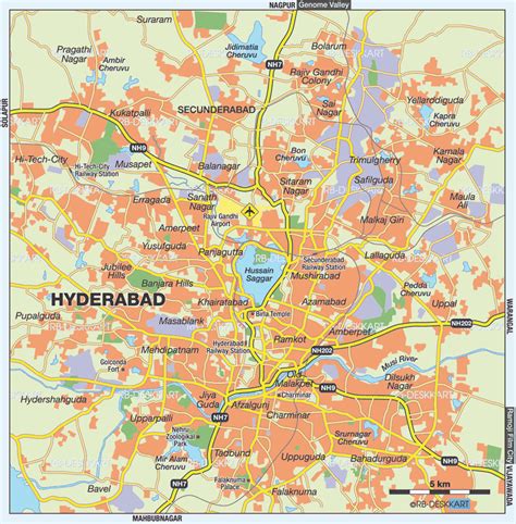 Hyderabad City Map • Mapsof.net