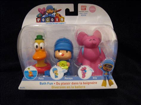 Pocoyo 3 Piece Bath Tub Toy - Bandai - Squirters, Floats, Fun, NEW! Pato Elly | eBay