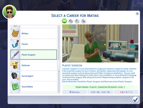 Sims 4 ‘Plastic Surgeon’ Career [Patron Early... : marlyn sims