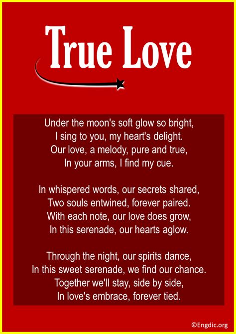 10 Romantic True Love Poems - EngDic