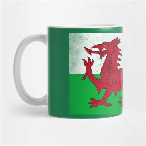 Wales | Cymru Vintage Faded Flag Design Mug | Cymru in 2022 | Flag design, Mugs, Design