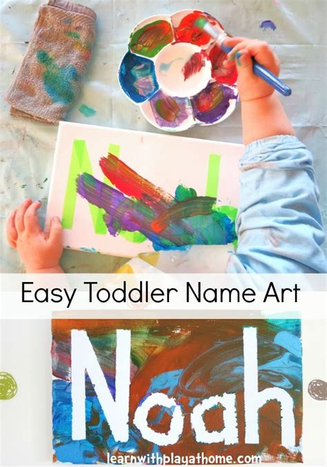 Learn with Play at Home: Easy Toddler Name Art