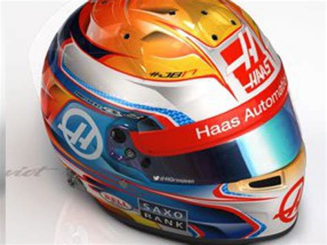 Grosjean unveils new helmet design | PlanetF1 : PlanetF1