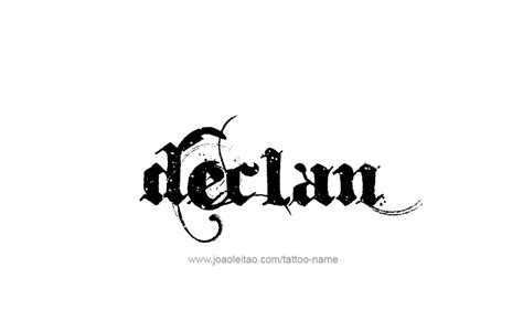 Declan Name Tattoo Designs