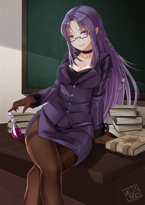 Purple haired female anime character illustration, Caster (Fate/Stay Night), Fate Series ...