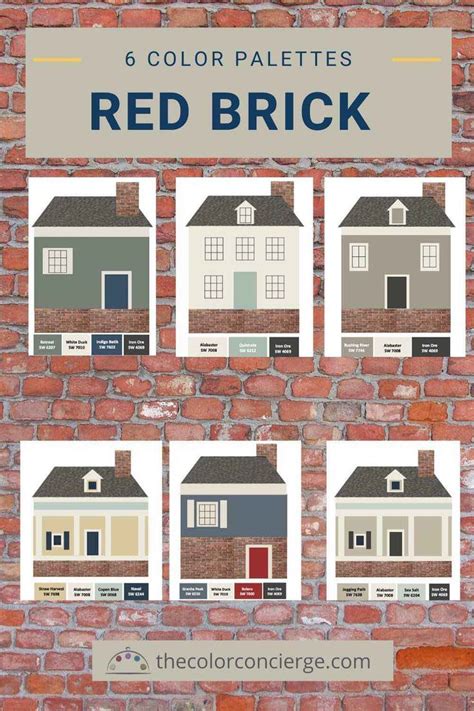 6 More Palettes for Red Brick Houses | Red brick house exterior, Brick ...