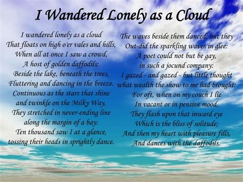 PPT - I Wandered Lonely As A Cloud By William Wordsworth PowerPoint Presentation - ID:3024831