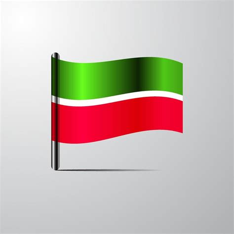 Tatarstan waving Shiny Flag design vector 14327995 Vector Art at Vecteezy