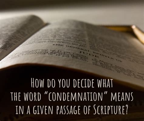 What Does the Word Condemnation Mean in Jude 4? – Grace Evangelical Society