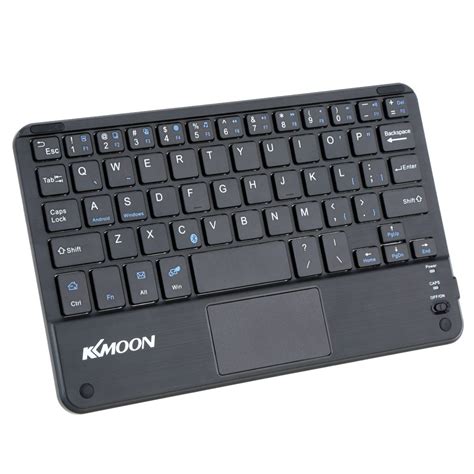 KKmoon 59 Keys Ultra Slim Thin Mini Bluetooth Gaming Keyboard with Touch Pad Panel for Android ...