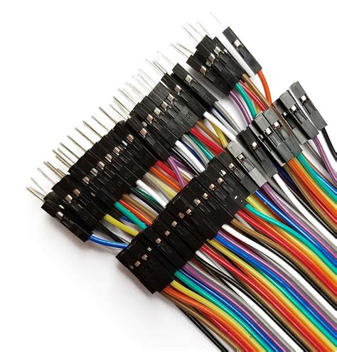 Breadboard Jumper Wires Aoyoho 120pcs Multicolored 40pin Male to Female ...