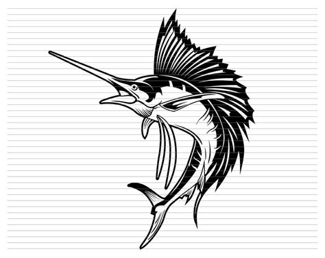 Sailfish Svg, Sailfish Clipart, Sailfish Png, Fish Svg, Fishing Svg ...