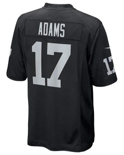 Nike Satin Davante Adams Raiders Game Day Jersey in Black/Black (Black) for Men | Lyst