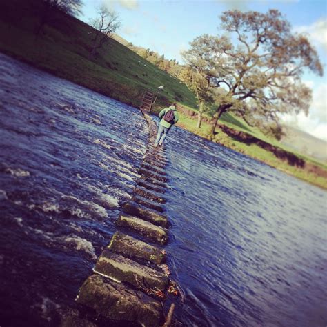 Stepping stones at Whitewell, Lancashire. Walking in the Ribble Valley, England. | Lancashire ...