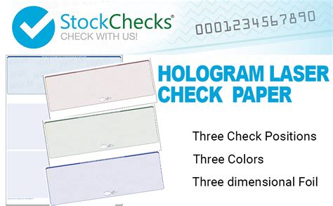 Amazon.com : 1,000 Hologram Checks - Top Position. High Security Blank Checks. Best Buy ...