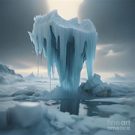 Surreal Melting Arctic Ice Art - A Captivating Composition Mixed Media by Artvizual Premium ...