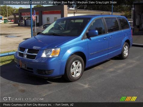 Marathon Blue Pearl - 2008 Dodge Grand Caravan SXT - Medium Slate Gray/Light Shale Interior ...