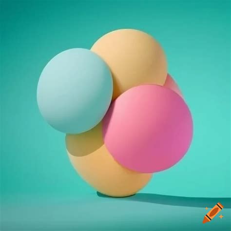 Abstract shapes with pastel colors on Craiyon