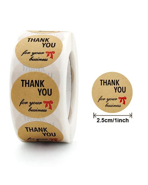 Buy Brown Thank You Label Stickers Roll (Set of 500) Online in India at Bewakoof