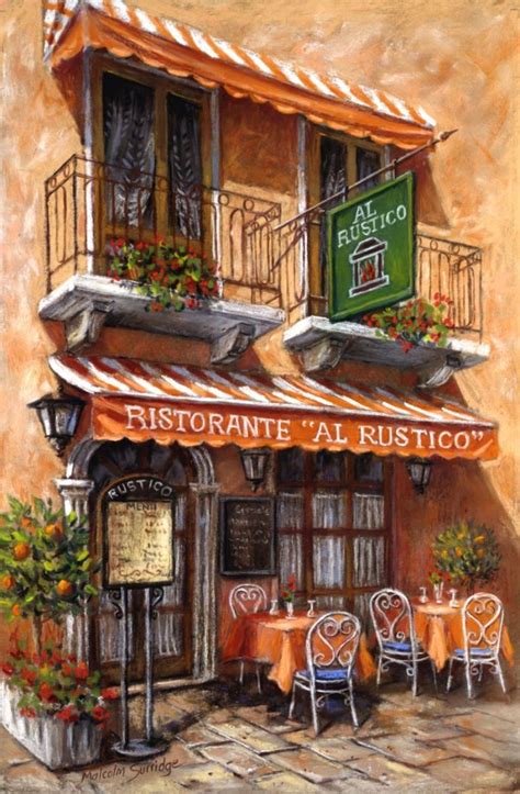 Pin by Pinner on ♥️ Lady Lo Amo l'Italia • | Cafe art, Painting, Urban sketching
