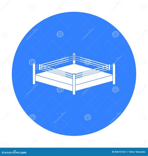 Boxing Ring Icon in Black Style Isolated on White Background. Boxing ...