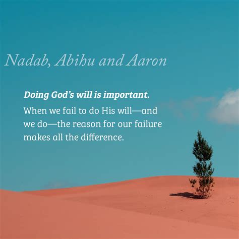 Nadab, Abihu and Aaron, A Reflection - Tidings