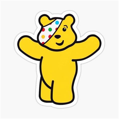 "Pudsey Bear - Children in Need - Made In Pudsey -Pudsey Bear -Pudsey Super Hero Gift" Sticker ...