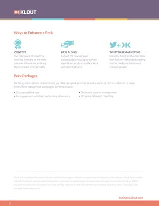 Klout Perks one-pager | PDF