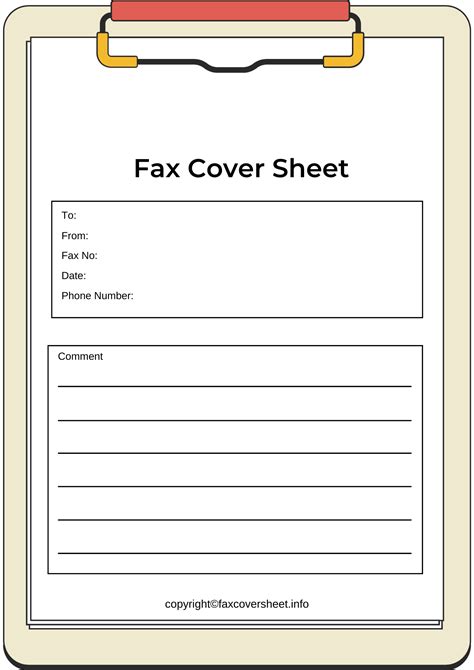 Clipboard Fax Cover Sheet Template | [Free]^^ Fax Cover Sheet Template