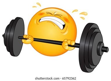 Weightlifter Emoticon Stock Vector (Royalty Free) 65792362 | Shutterstock