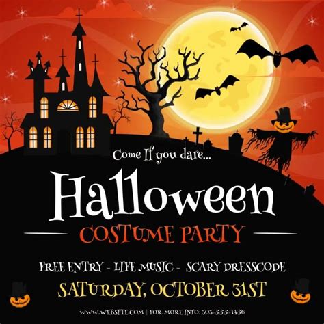 Halloween Costume party invitation animated | Halloween flyer, Flyer ...