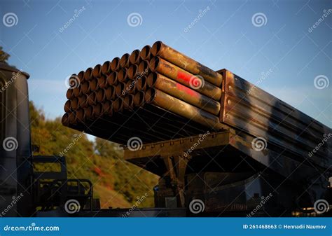 Grad Multiple Rocket Launcher System Stock Image - Image of force ...