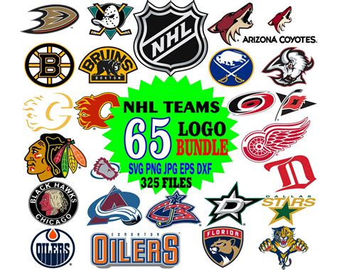 NHL Team Logo SVG Bundle All NHL svg files for Cricut Hockey | Etsy