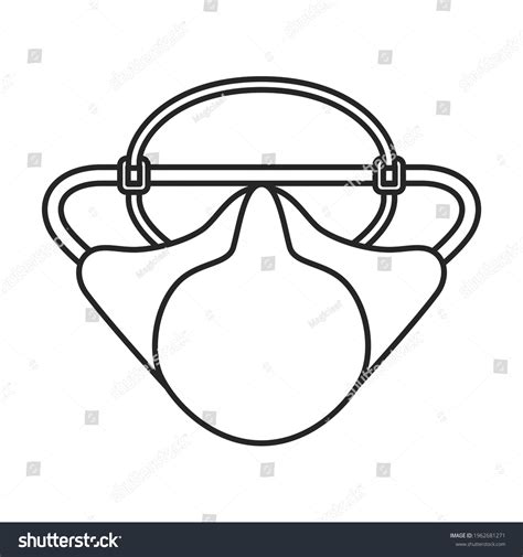 Mask Medical Vector Outline Icon Vector Stock Vector (Royalty Free) 1962681271 | Shutterstock