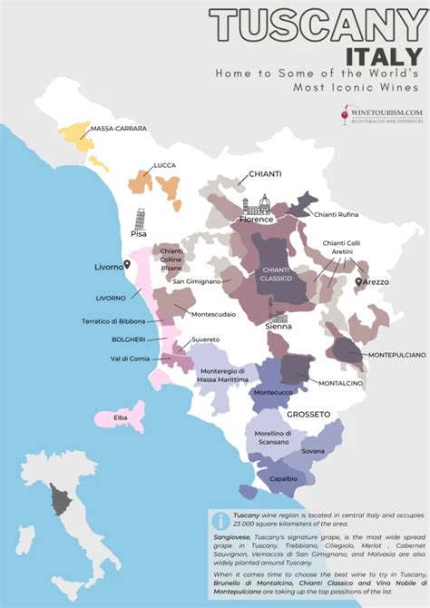 Exploring The Tuscany Italy Wine Region: Wine Map