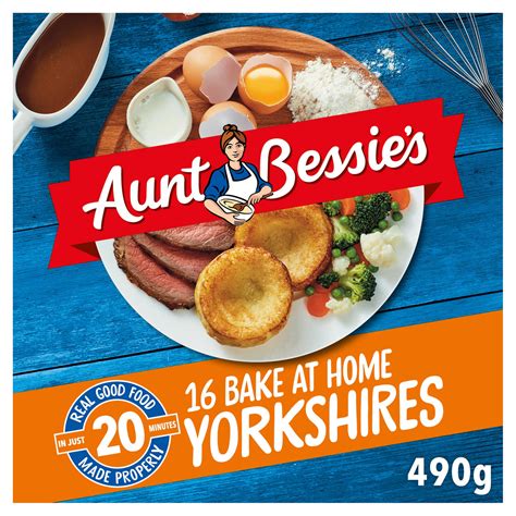 Aunt Bessie's 16 Bake at Home Yorkshires 490g | Yorkshire Puddings & Stuffing | Iceland Foods