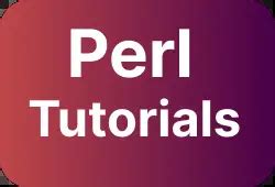 Perl Programming language tutorial for beginner examples