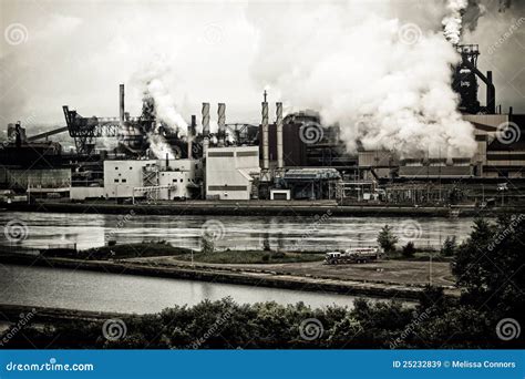 Steel Plant Pollution stock image. Image of business - 25232839