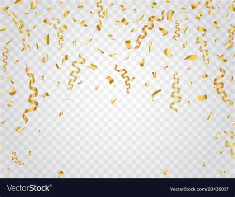 Party background with gold confetti celebration Vector Image