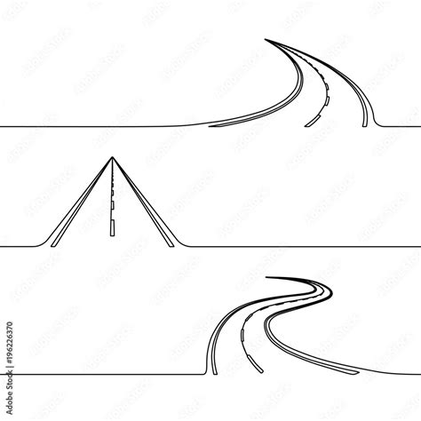 Winding Path Line Drawing