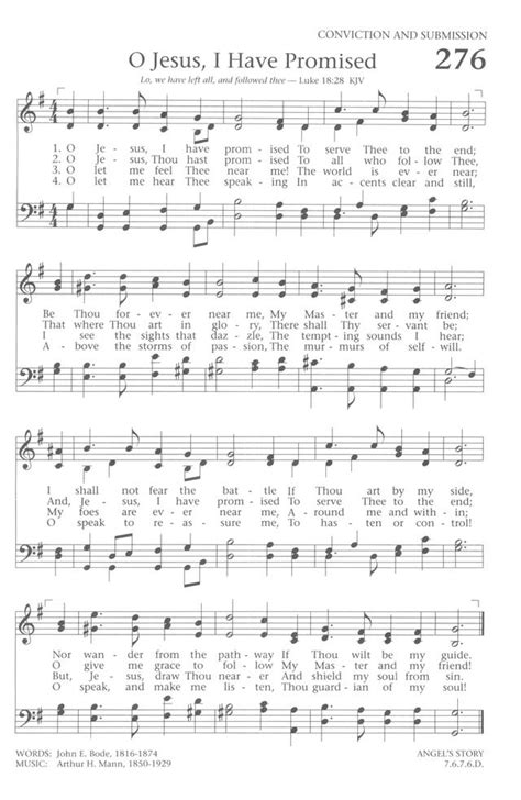 O Jesus, I have promised | Hymns lyrics, Praise songs, Hymn sheet music