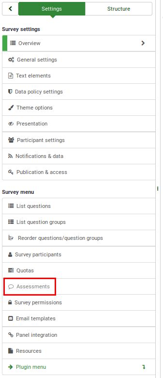 Assessments - LimeSurvey Manual