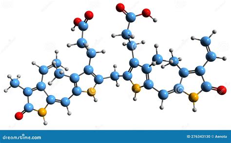 3D Image Of Urobilin Skeletal Formula | CartoonDealer.com #276354304